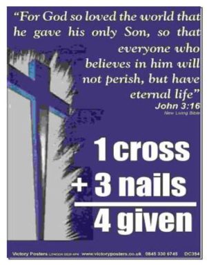 Tract: 1 Cross + 3 Nails = 4given [100 Pack] PB - Victory Gospel Tracts